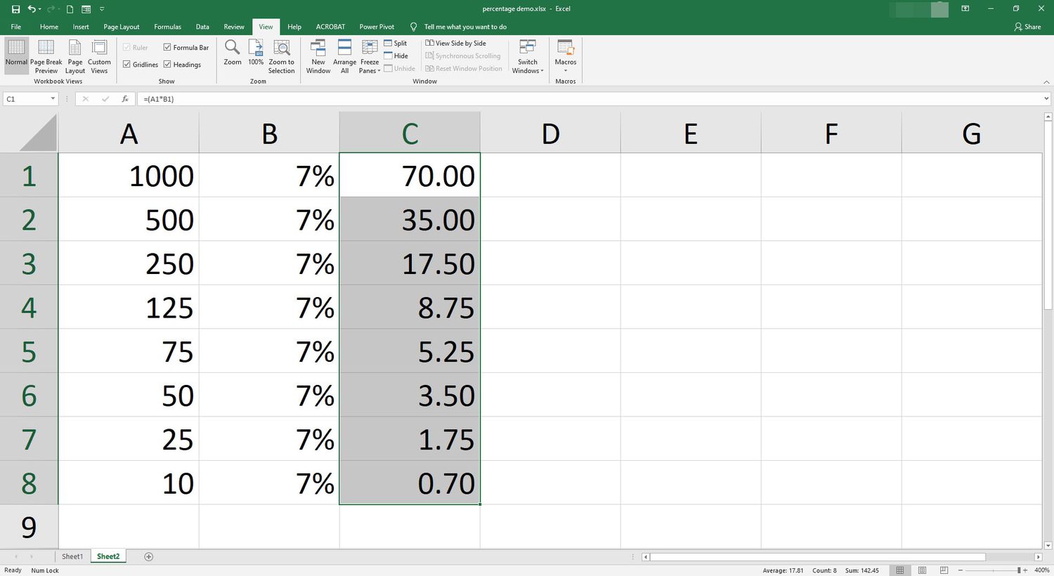 How To Add Percentage Sign In Excel Chart Printable Online