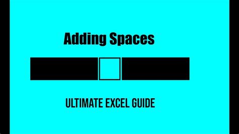 How To Add Spaces To The Concat Function In Excel Youtube