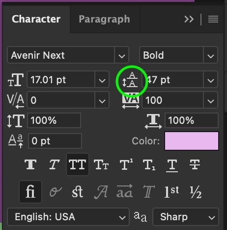 How To Adjust Text And Line Spacing In Photoshop Easy