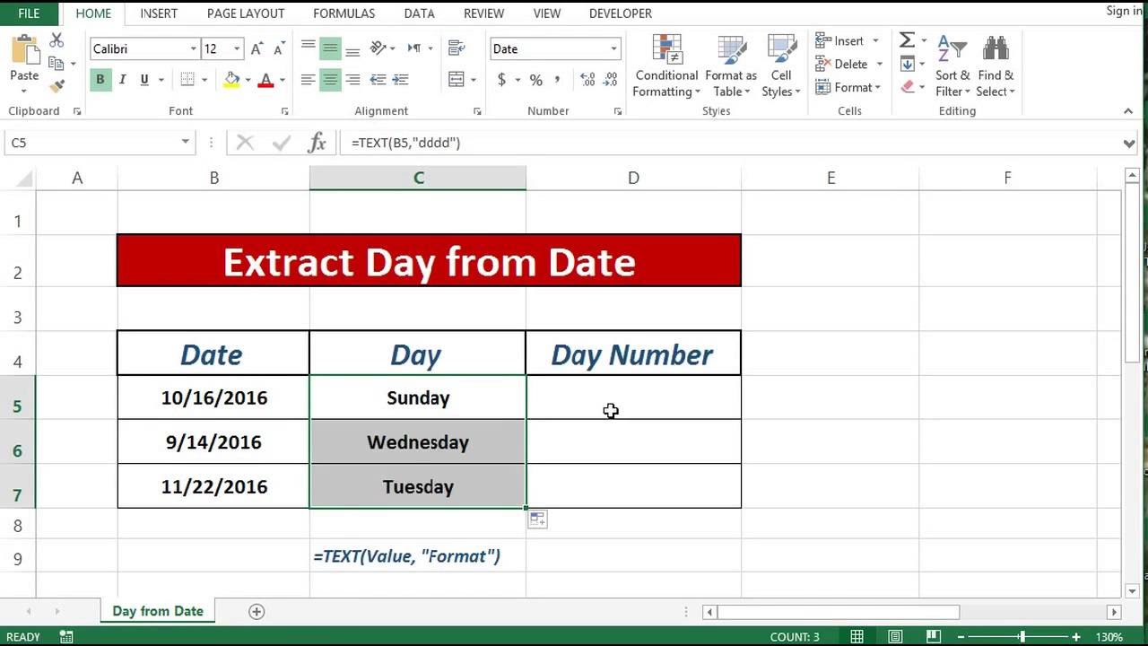 How To Calculate Days In Excel Youtube