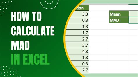 How To Calculate Mad Mean Absolute Deviation In Excel Understanding