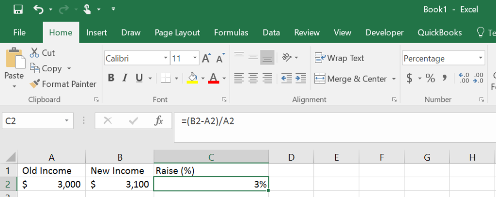 How To Calculate Percent Change In Excel Formula