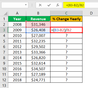 How To Calculate Percentage Change In Excel With Examples Howtodoes