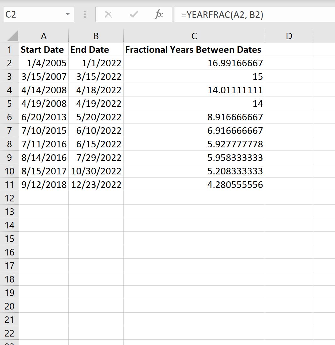 How To Count Calculate Weeks Months Years Between Two Dates In Excel