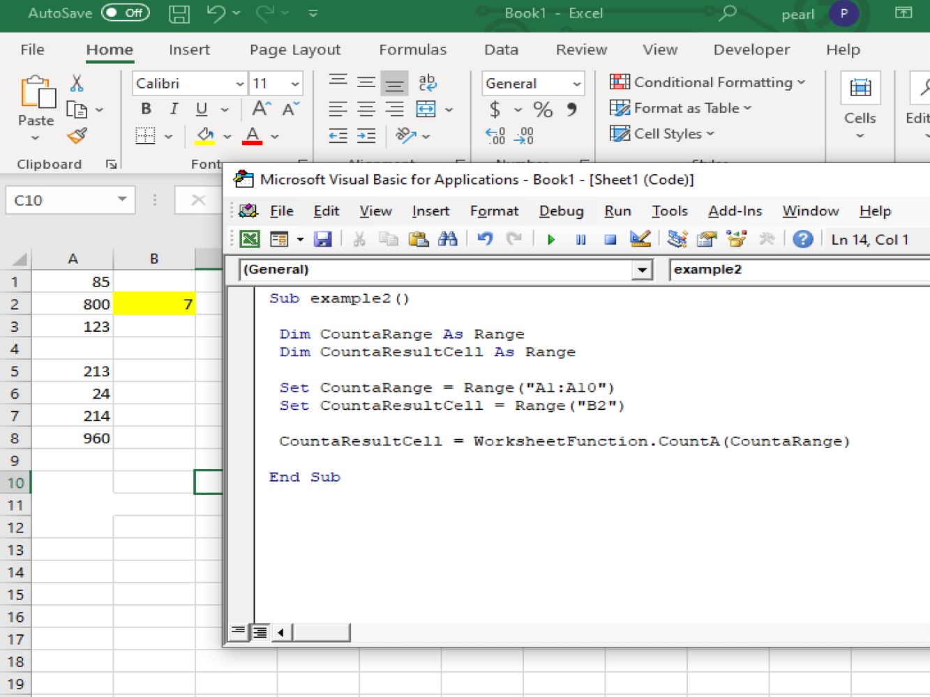 How To Count Data In Excel Vba