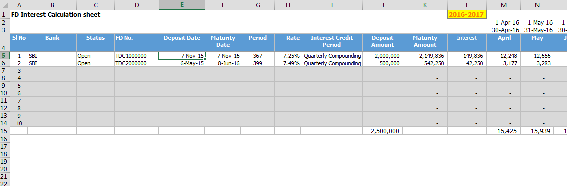 How To Create Fd Interest Calculator In Excel With Easy Steps