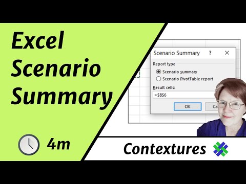 How To Create Scenario In Excel Youtube