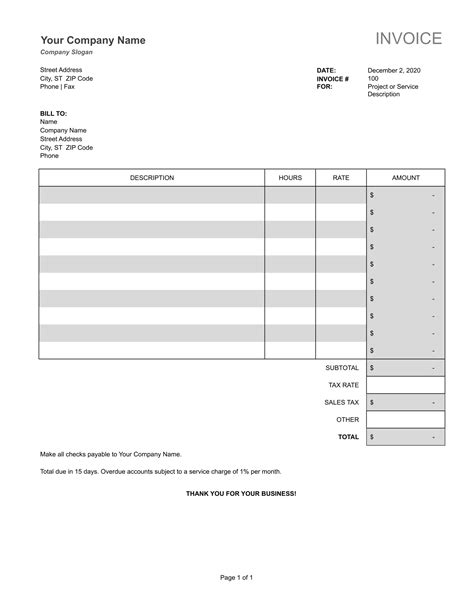 How To Create Your Own Invoice From Scratch In Microsoft Excel