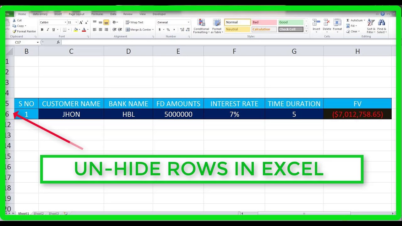 How To Delete All Hidden Rows In Excel Youtube