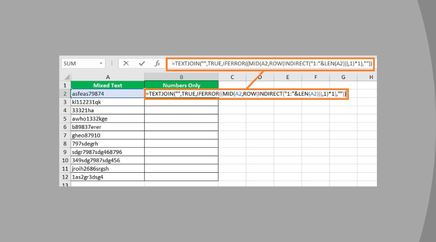 How To Extract Only Numbers From A Cell In Excel Formula Templates Sample Printables