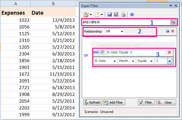 How To Filter Dates By Month With Ignoring Year In Excel