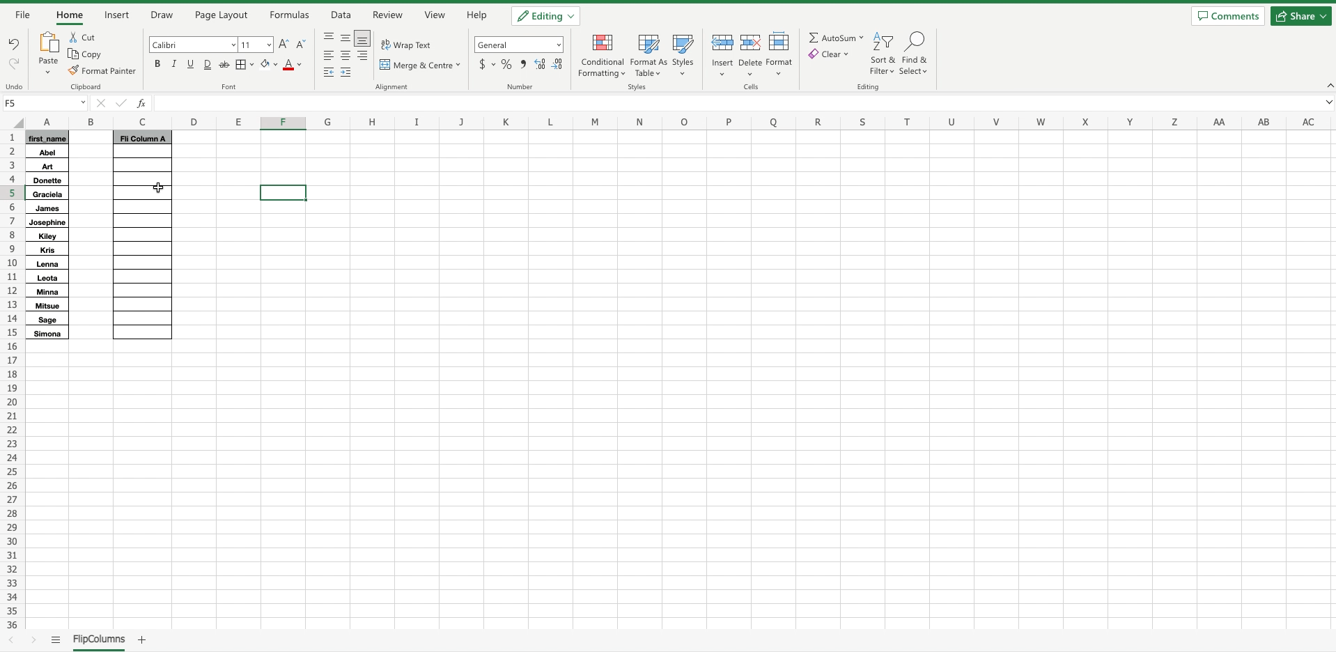 How To Flip Columns In Excel Spreadcheaters