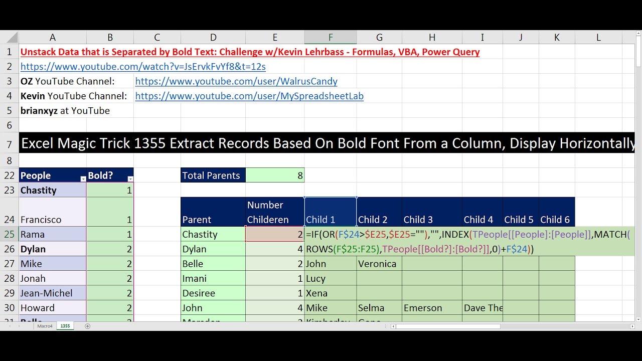 How To Identify And Select All Bold Cells Or Text In Excel Youtube