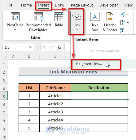 How To Link Files In Excel 5 Different Approaches Exceldemy