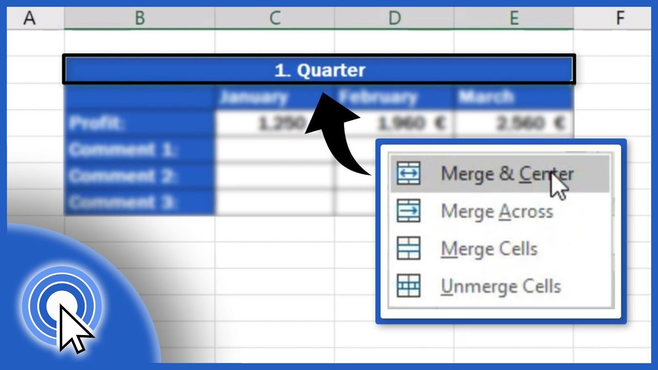 How To Merge Cells In Excel Youtube