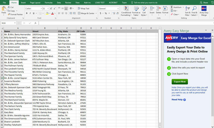 How To Print Avery Labels From Excel 2010 Cpapolre