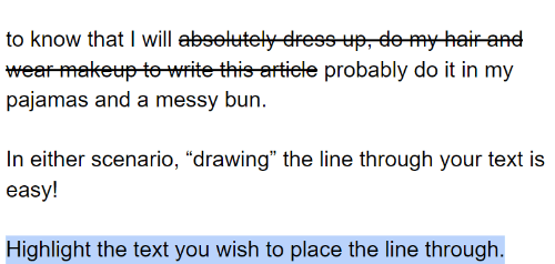 How To Put A Line Through Text In Google Docs Youtube