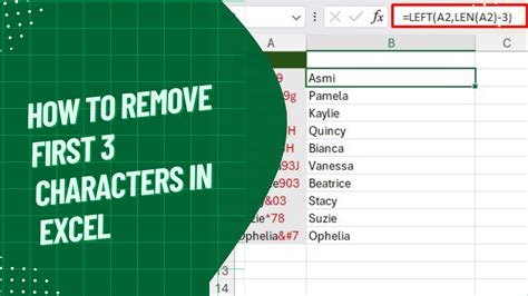 How To Remove First Character In Excel 4 Easy Ways