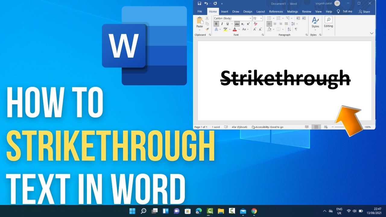 How To Strike Through Text In Microsoft Outlook Youtube