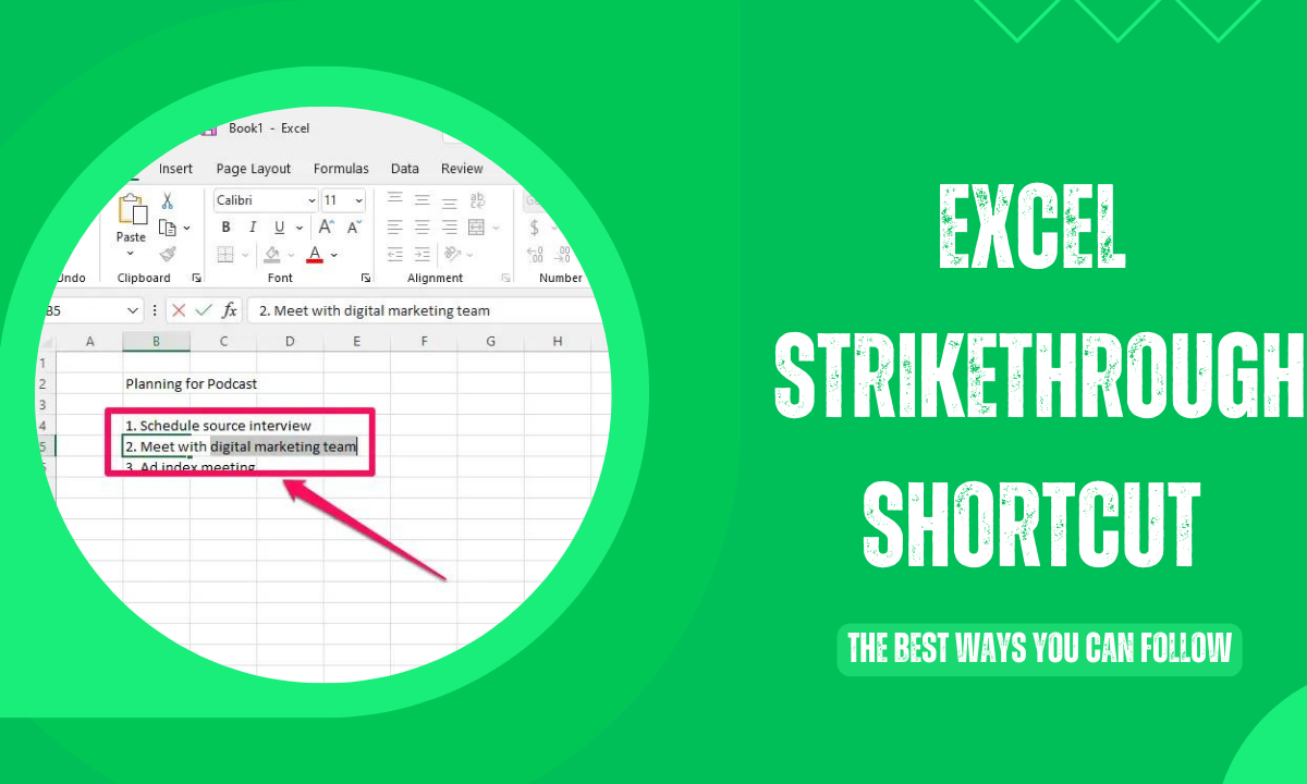 How To Strikethrough In Excel Shortcut Button And Conditional Formatting