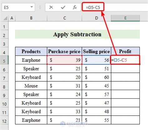 How To Subtract Multiple Cells In Excel