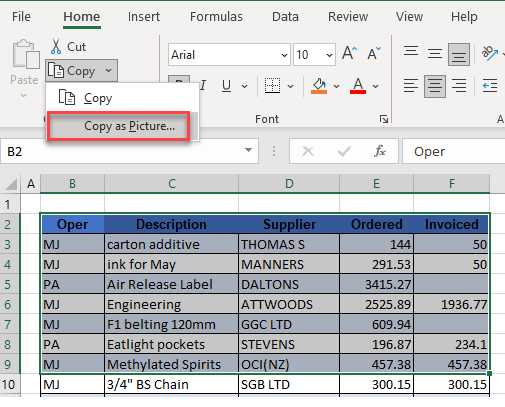 How To Take A Screenshot In Excel