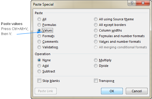 How To Use Shortcut Keys To Paste Special Into Excel