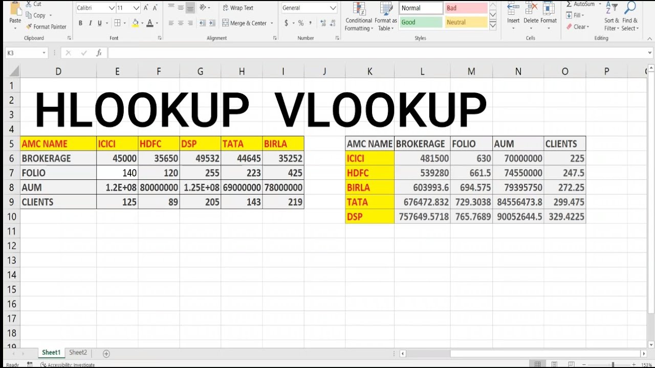 How To Use The Hlookup Function In Excel Youtube