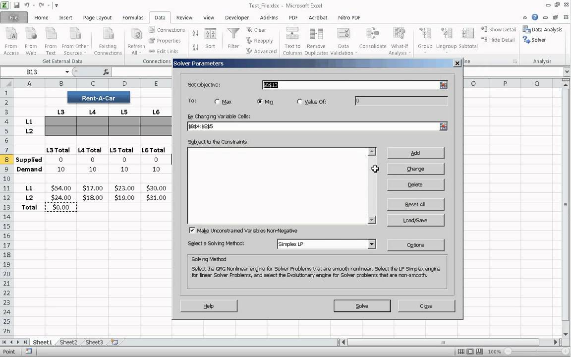 How To Use The Solver In Excel Youtube