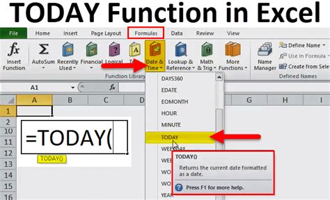 How To Use Today Function In Ms Excel