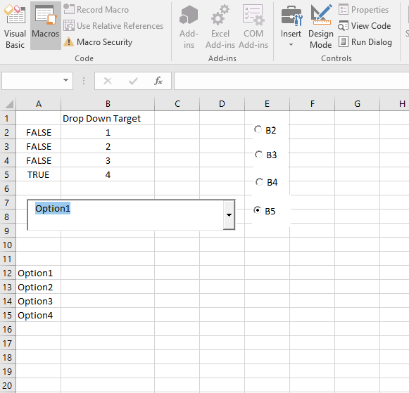 In Vba Excel How Do I Use Activex Option Buttons To Change The Linked