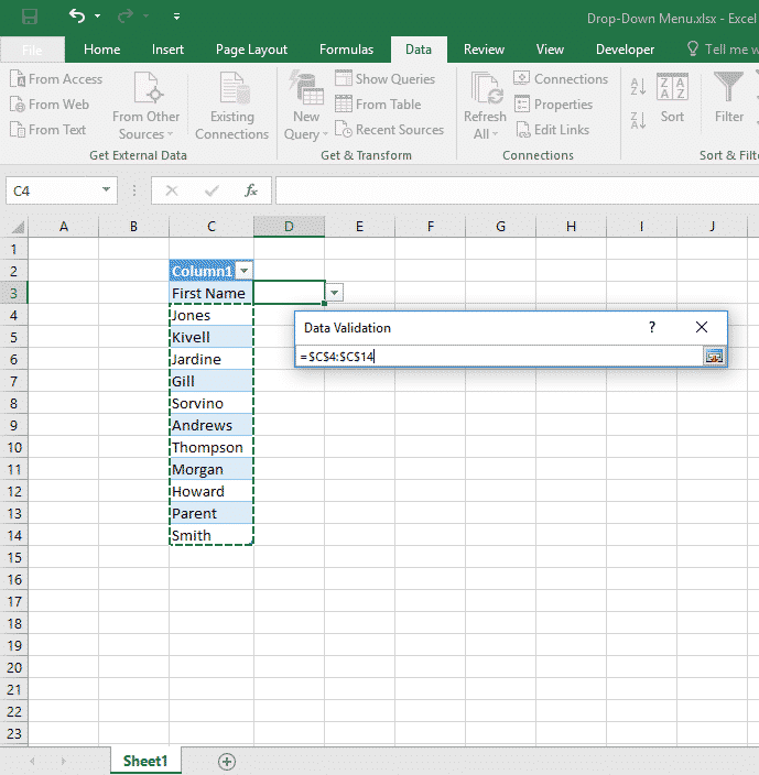 Insert Drop Down Menu In Excel 2016 Opbap