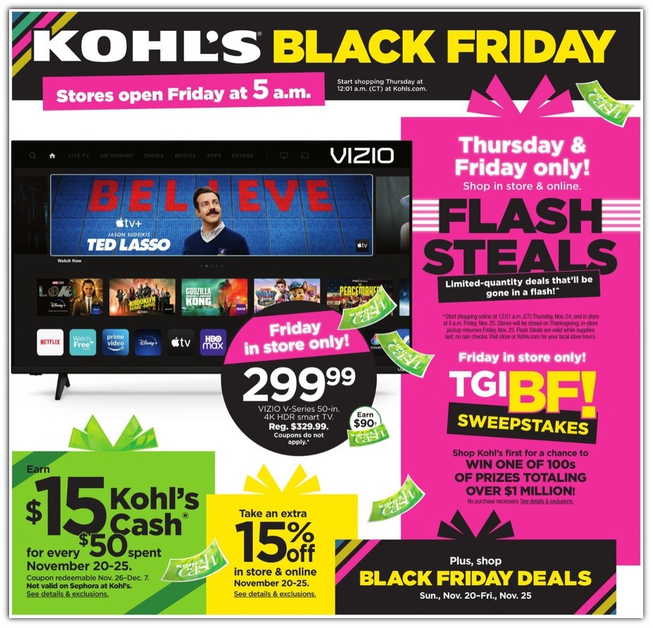 Kohl S Black Friday Flash Steals Ad 2022 Black Friday Ads