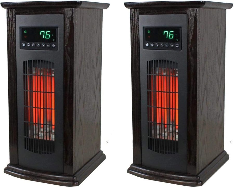 Lifesmart Lifepro 3 Element Electric Infrared Quartz Tower Space Heater