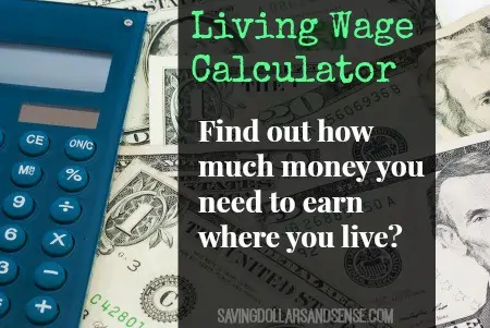 Living Wage Calculator Saving Dollars And Sense