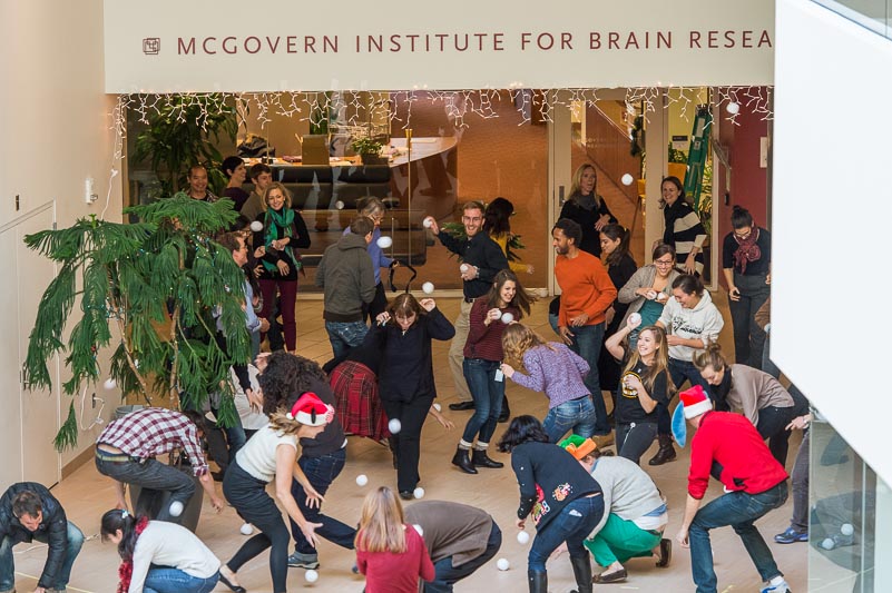 Mcgovern Institute Snowball Fight Mit Mcgovern Institute