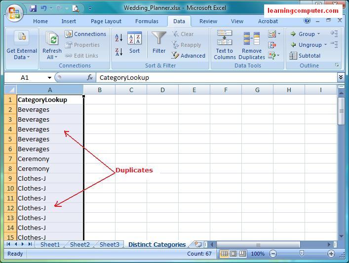 Microsoft Excel Office Data Tab Excel 2007