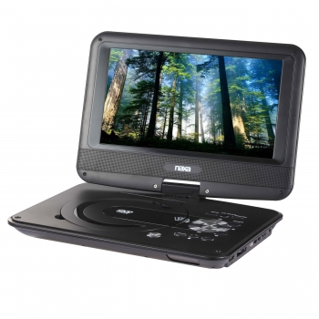 Naxa Large 9 Lcd Swivel Screen Portable Dvd Player With Car Plug And