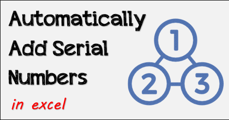 Numbering In Excel Methods To Add Serial Numbers In Excel