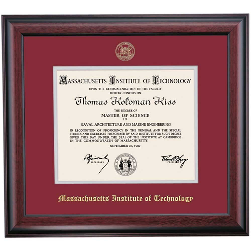 Ocm Diploma Frame Massachusetts Institute Of Technology Engineer