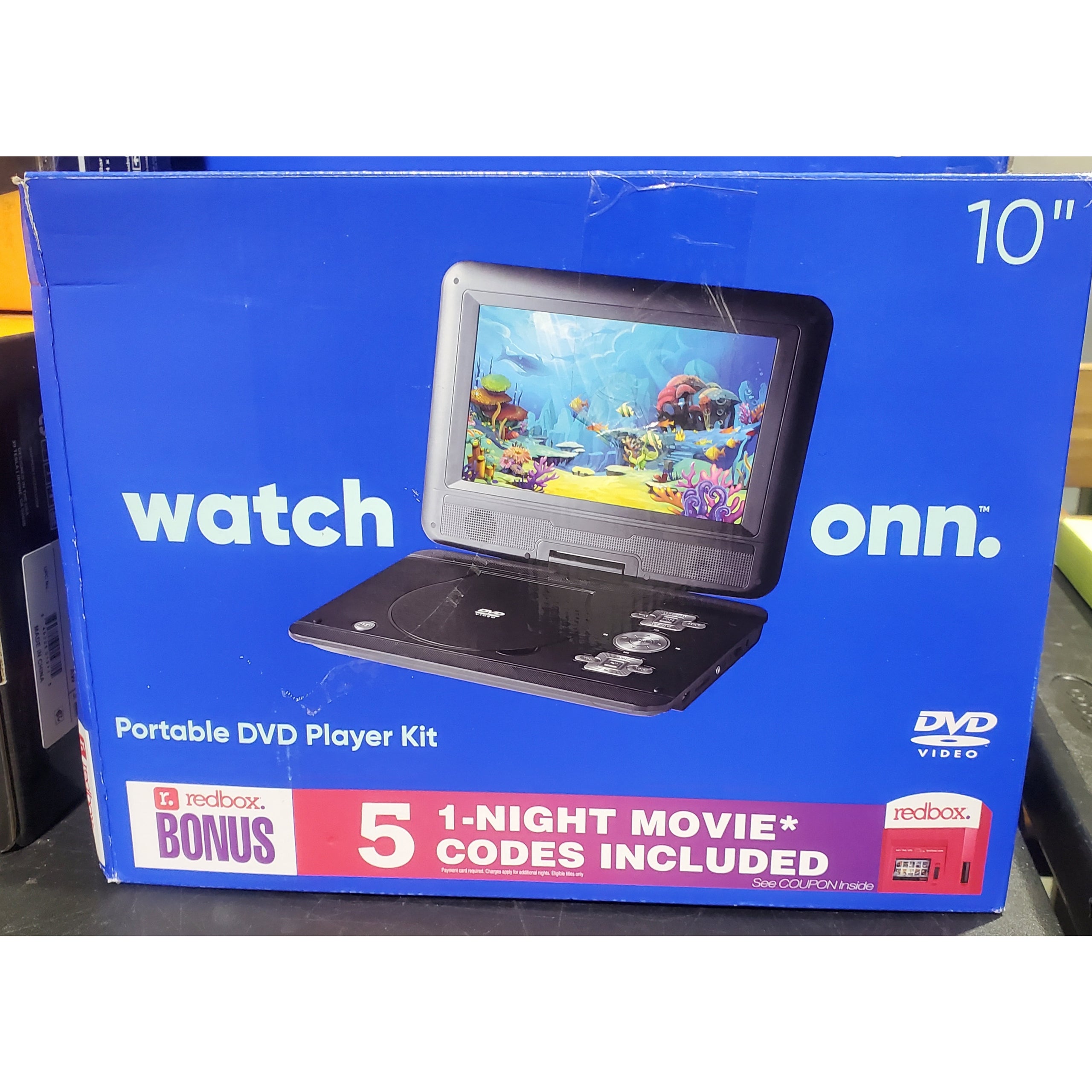 Onn 10 Portable Dvd Media Player Kit With Extended 5 Hr Battery