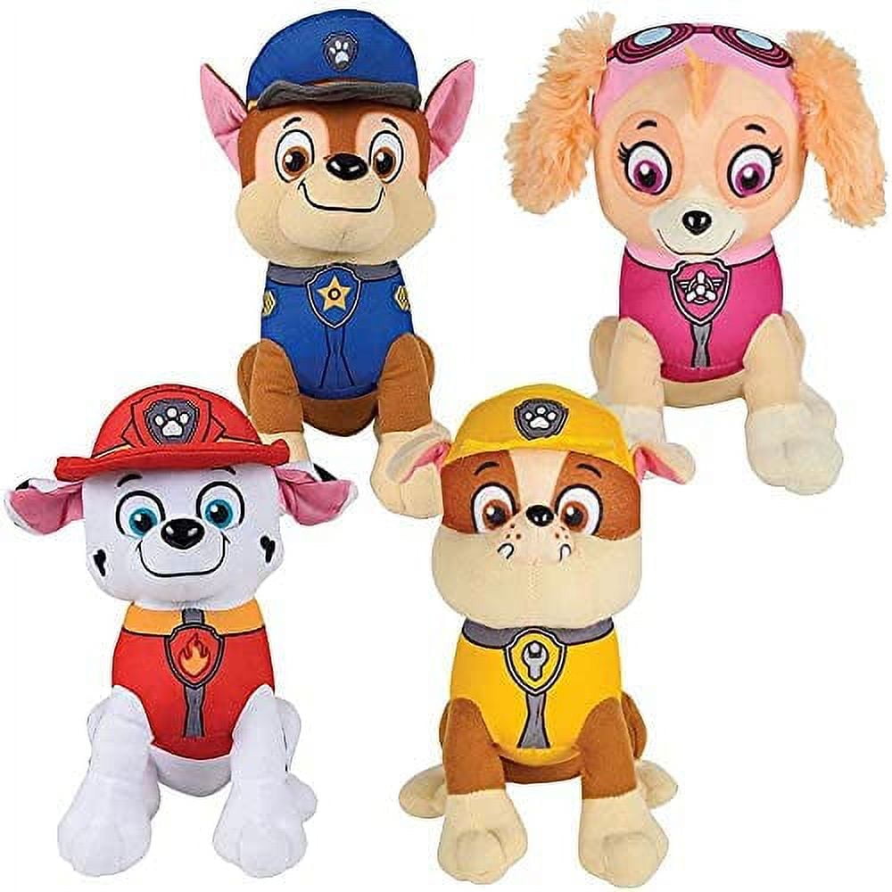 Paw Patrol Characters Set Of 4 Marshall Chase Rubble Skye 8 Plush