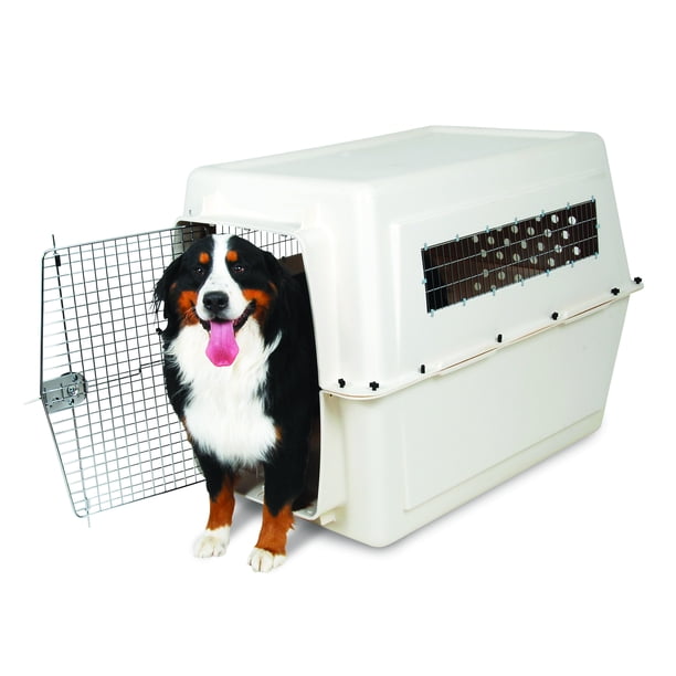 Petmate Vari Kennel Plastic Dog Crate Bleached Linen X Large 48 L X