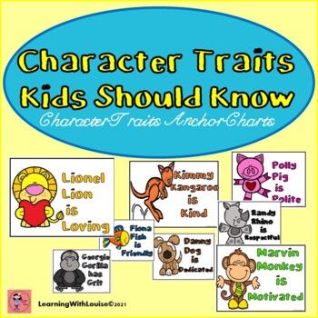 Pin By Anna Messina On Anchor Charts Character Traits For Kids