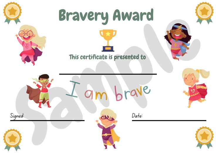 Pirate Certificate Award For Bravery In Starting A New School