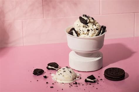 Premium Photo Tasty Ice Cream And Cookies Assortment