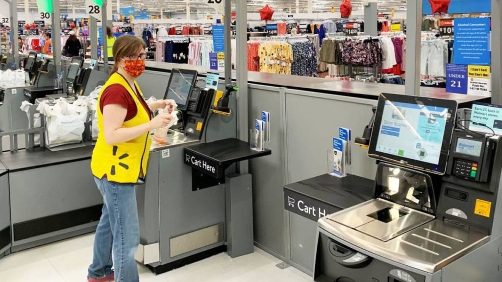 Proceed With Caution Walmart Workers Warns Customers About The Self Checkout