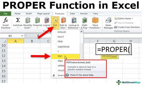 Proper Excel Function Formula Examples How To Use