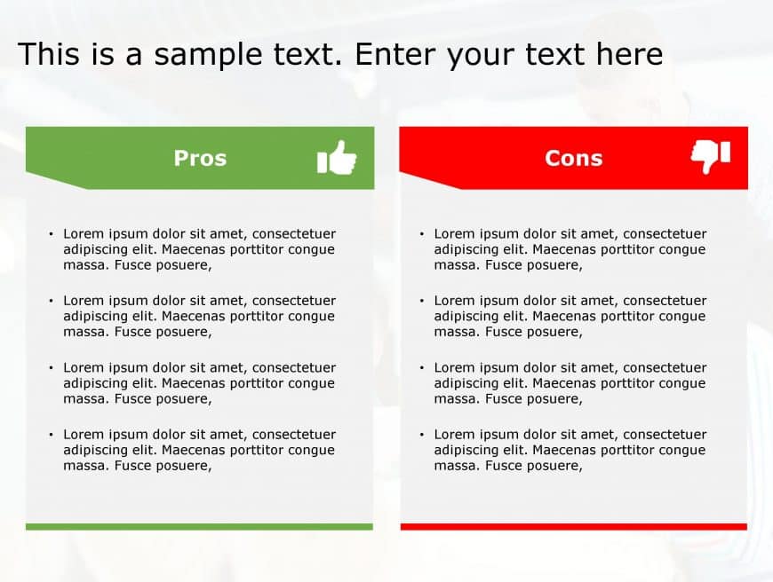 Pros And Cons Powerpoint Template 6 Powerpoint Templates Templates Powerpoint