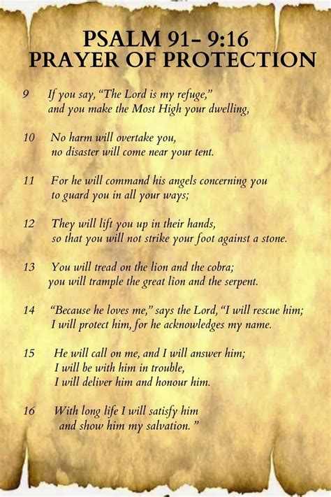 Psalm 91 The Psalm Of Protection